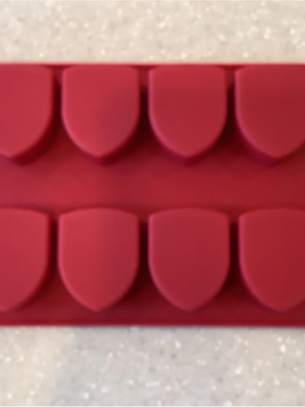 Porsche Design Red Silicone Mold Shield Ice Cube Tray Candy Chocolate Cake NEW
